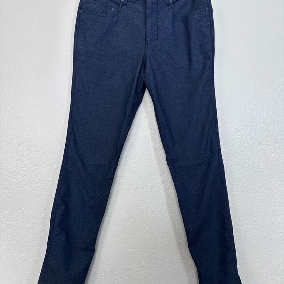 Lululemon ABC Pant Skinny *Tech Canvas 34" Heathered Deep Navy Size 31 - Picture 2 of 11